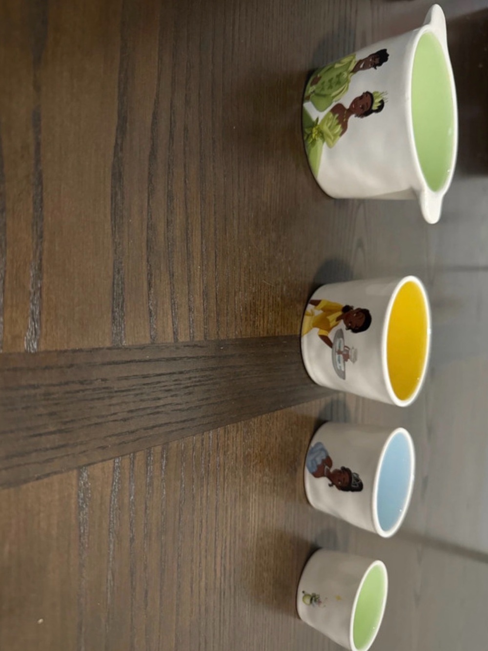 Colorful Ceramic Nesting Cups - Green, Yellow, Blue Interiors